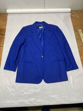 Requirements Single-Button Cobalt Blue Women's Blazer